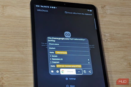 Android settings screen showing default browser selection for opening links