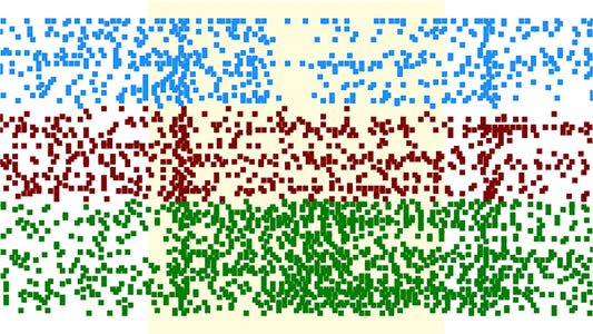 Illustration of two visual cortical areas synchronizing activity to produce a unified image
