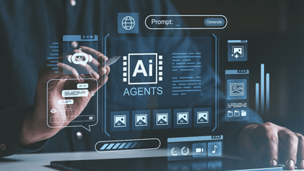 Diagram showing AI agents automating reconnaissance, credential theft, and lateral movement within a network