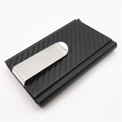 Aluminum Alloy RFID Wallet with Carbon Fiber Card Case by Anti Spier