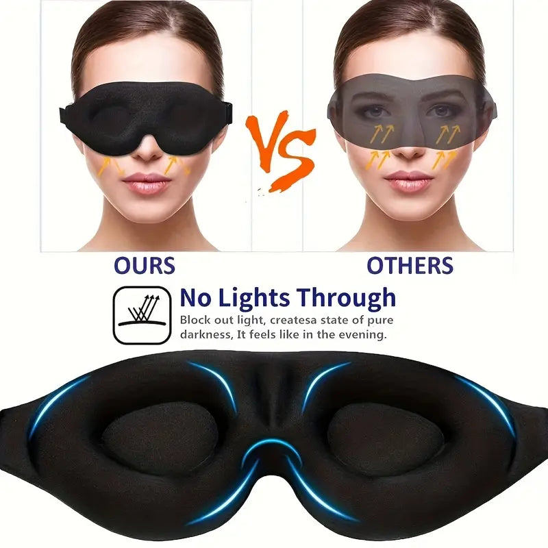 Adjustable 3D Sleep Mask for Men & Women - Breathable, Light-Blocking Eye Cover for Naps & Travel Father's Day, Mother's Day Gift by Anti Spier