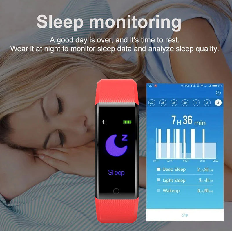 Fitness Smart Watch Activity Tracker Heart Rate For Women Men Oxygen BP Monitor by Anti Spier