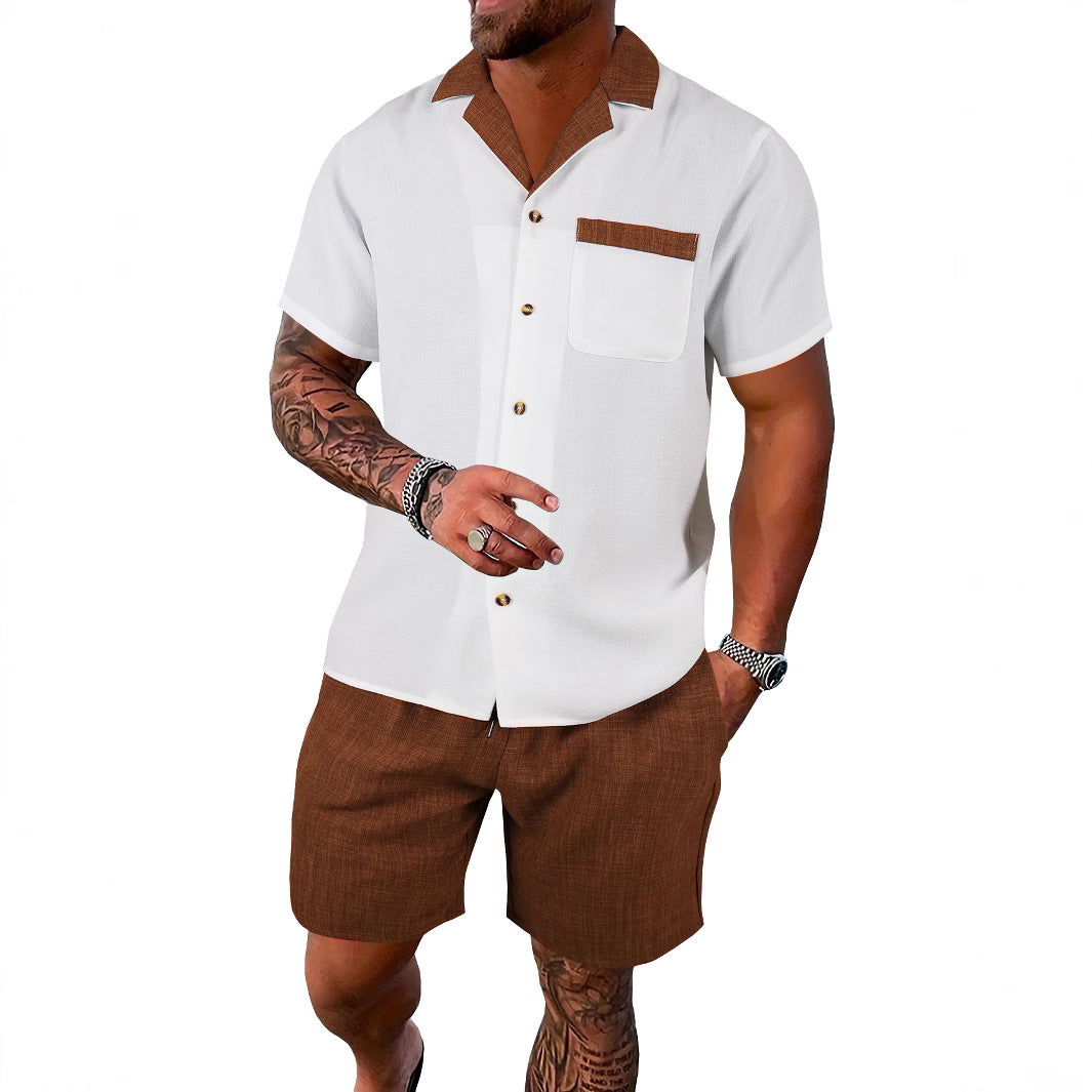 Men's short-sleeved shirt, Hawaiian print casual shirt, men's beach shirt by Hypersku