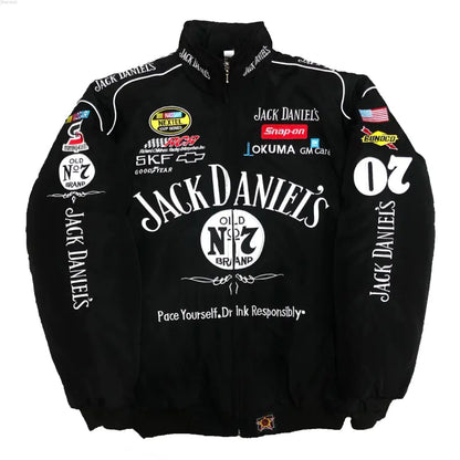 F1 Motorcycle Racing Jacket with Vintage Embroidery by Anti Spier