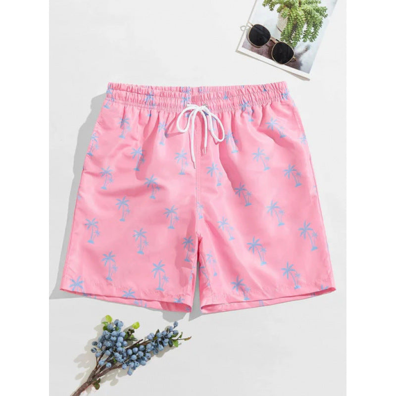 Beach pants men's large size quick dry loose thin men's shorts sports casual flower pants by Hypersku