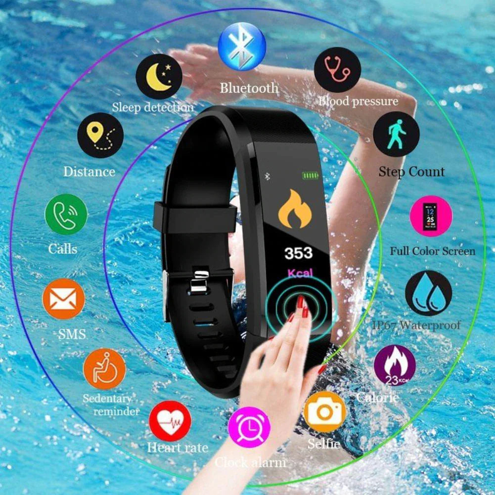 Fitness Smart Watch Activity Tracker Heart Rate For Women Men Oxygen BP Monitor by Anti Spier