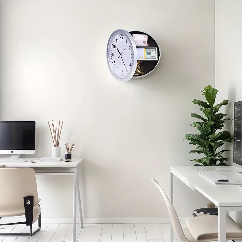 Multifunctional Wall Clock, Wall Clock Safe, Mysterious Treasure Storage Place, Stylish And Simple Wall Clock, Digital Clock by Anti Spier