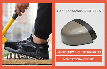 Anti-collision and Anti-smashing Breathable Safety Shoes by Anti Spier