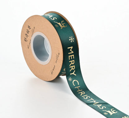 Ribbon Printed Christmas Design Decoration Gift Packing by Anti Spier