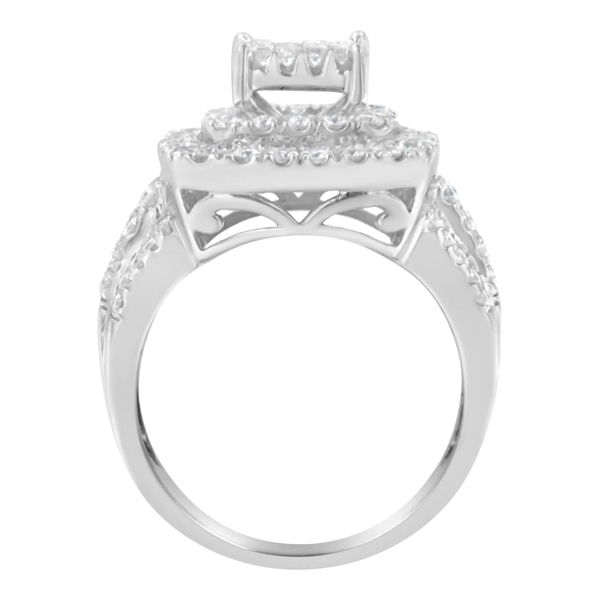 14KT White Gold Diamond Cocktail Ring (1 1/2 cttw, H-I Color, SI2-I1 Clarity) by Anti Spier