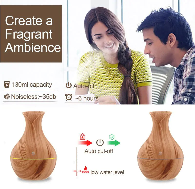 LED Ultrasonic Aromatherapy Essential Oil Diffuser by Anti Spier