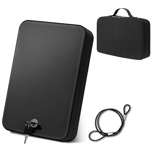 Sgorlds Gun Safe for Pistol Small Portable Handgun Lock Box with Handbag Pistol Safe Handgun Safe for Car Home Travel by Anti Spier