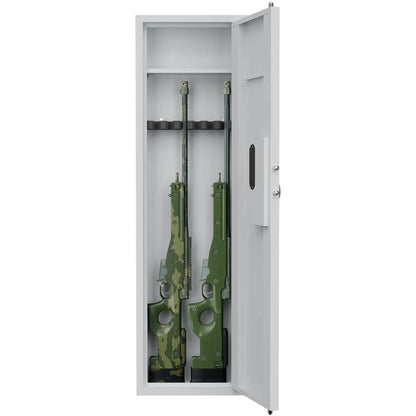 53Passwod Touch Panel In-Wall Safe,Hidden Wall Gun Safe For Rifles With Adjustable Shelves,Assembled Storage Multifunctional Wall Safe For Firearm And Valuables White-Digital by Anti Spier
