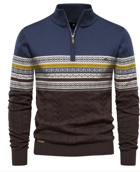 Men's Stand-up Collar Half-Zip Sweater by Anti Spier