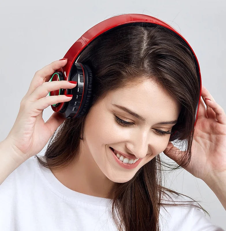 Super Bass Wireless Bluetooth Headphones Foldable Stereo Earphones Headsets Mic by Anti Spier