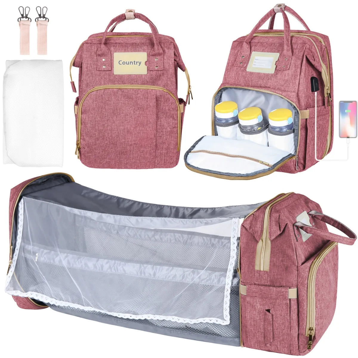 Large Multifunctional Mummy Backpack by Anti Spier