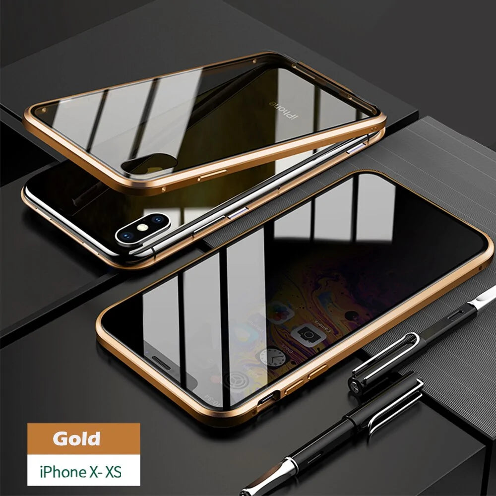 Anti-Peep Magnetic Metal Phone Case For iPhone by Anti Spier