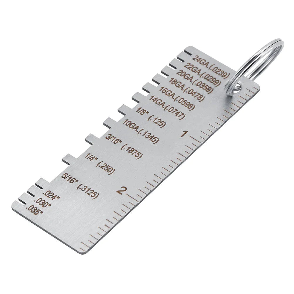 2PCS Thickness Gage Sheet Metal Gauge Measuring Tool Wire Gauge Stainless Steel by Anti Spier