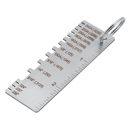 2PCS Thickness Gage Sheet Metal Gauge Measuring Tool Wire Gauge Stainless Steel by Anti Spier