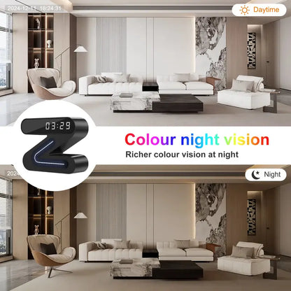Full HD 1080P Camera Clock - WiFi Camera For Wireless Security Surveillance - Nanny Cam - Night Vision by Anti Spier