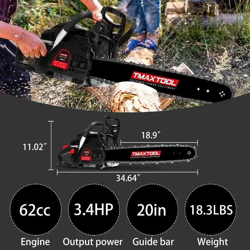 Powerful 20 Inch Gas Chainsaw by Anti Spier
