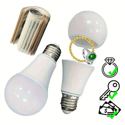 1-Pack Realistic Light Bulb Safe Box with Combination Lock | Waterproof Transparent Plastic Hidden Storage for Cash, Jewelry, Valuables | No Battery Needed, Locking Storage Box by Anti Spier