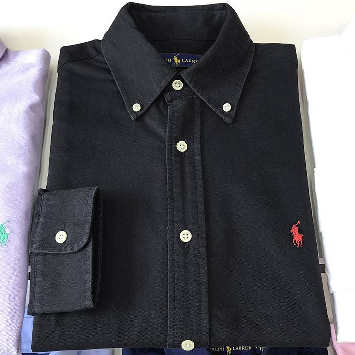 The same style RL Ralph all horse logo embroidered long-sleeved shirt, pure cotton men's POLO shirt with lapels by Hypersku