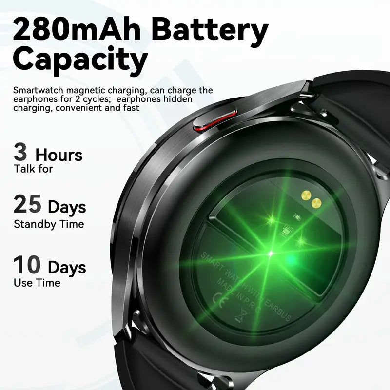 Smart Watch With Earplugs, 2-in-1 Headset Watch, With Fitness Tracker. Smart Watch For Answering Calls, Sports Smart Watch With Long Standby Time, Suitable For Android And IPhone by Anti Spier