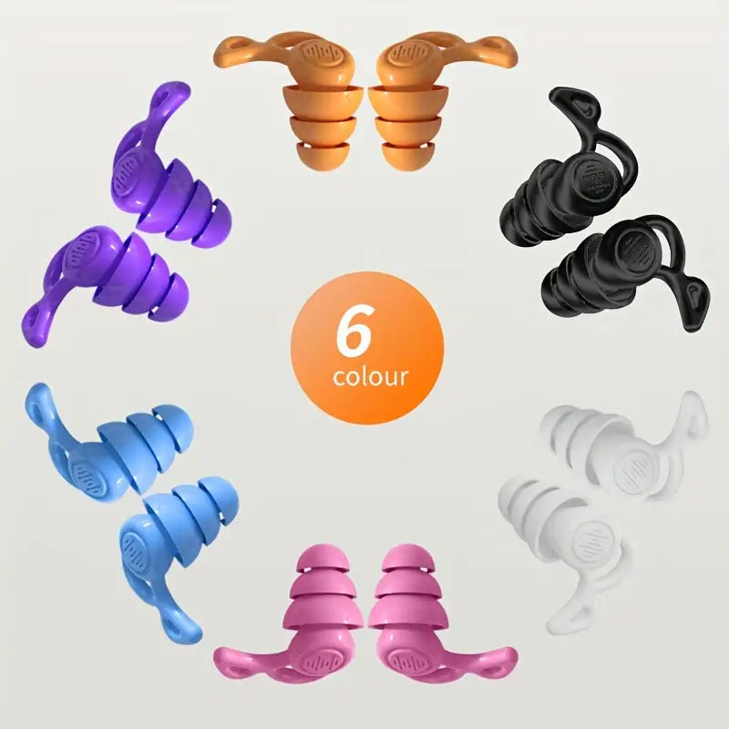 Silicone Noise-Canceling Earplugs for Sleeping - Reusable, Snore & Swimming Comfort, Quiet Night's Rest by Anti Spier