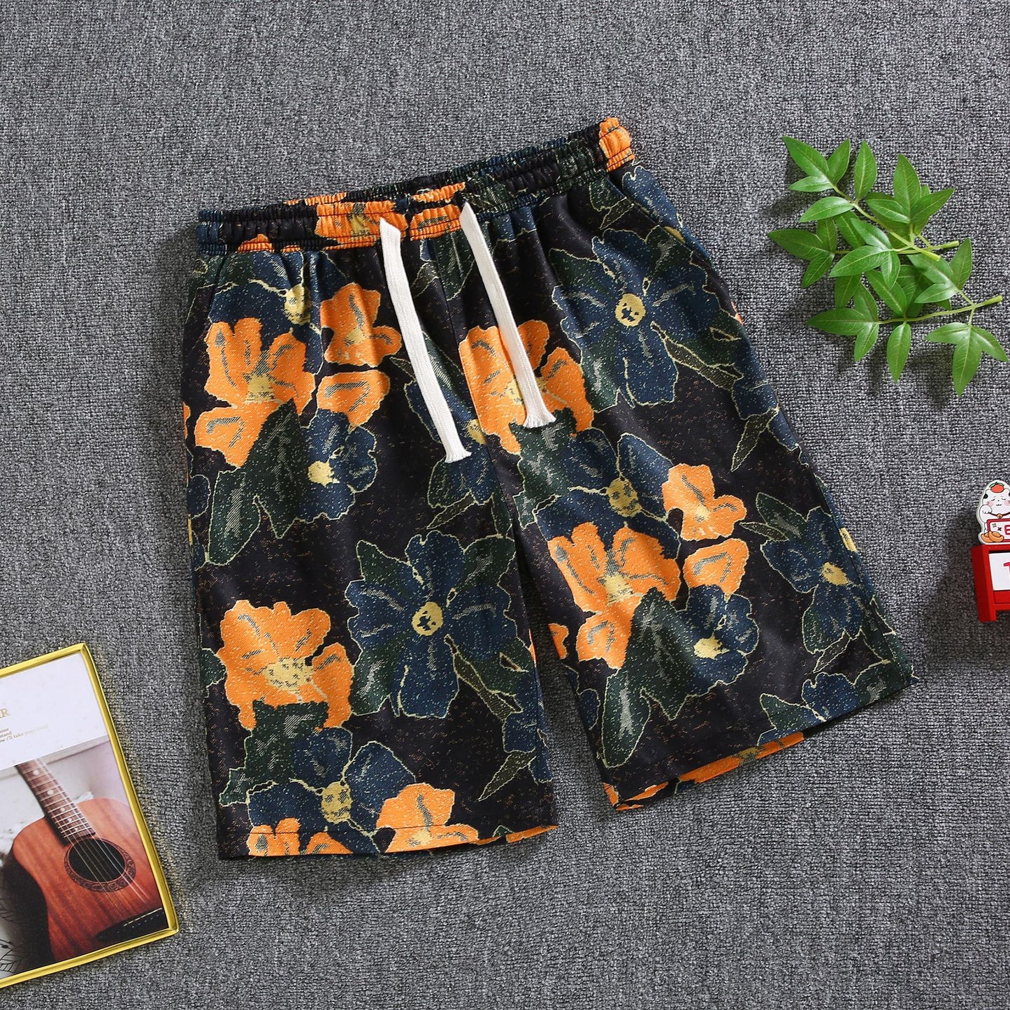 Quarter pants Men's summer beach pants Men's casual running shorts Men's 5 straight leg pants trend by Hypersku