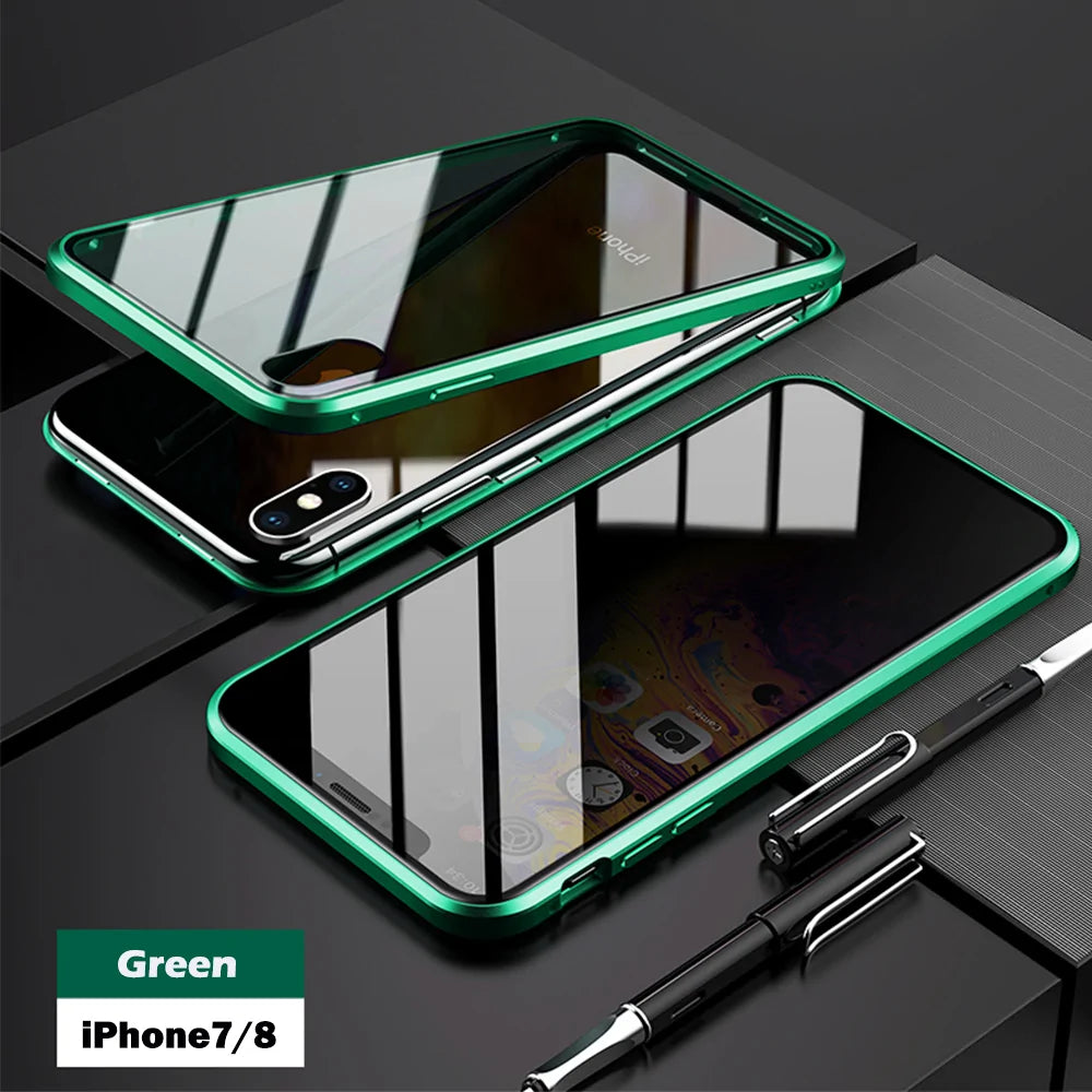 Anti-Peep Magnetic Metal Phone Case For iPhone by Anti Spier