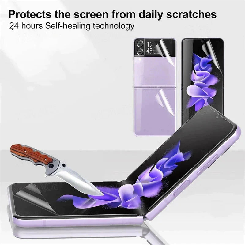 For Samsung Galaxy Z Flip 3 5G Soft Hydrogel Screen Protector Film/HD Lens Cover by Anti Spier