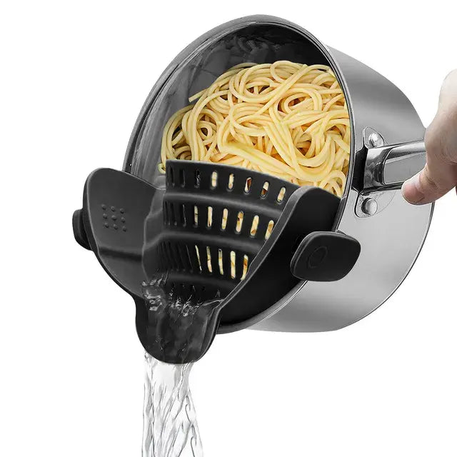 Multi-Functional Silicone Clip-On Strainer by Anti Spier