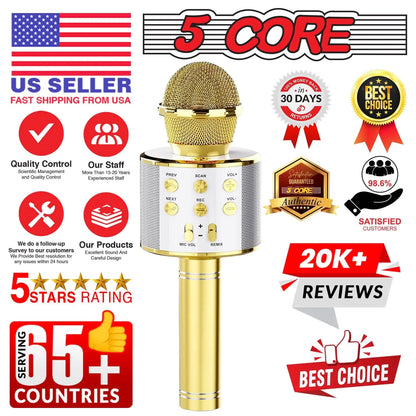 5Core Wireless Karaoke Microphone Bluetooth Mic Portable Handheld Microfonos Inalambricos by Anti Spier