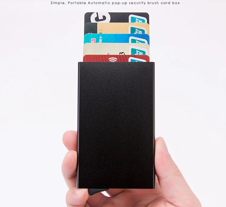 Mens RFID Blocking Slim Money Clip Carbon Fiber Wallet ID Credit Card Holder New by Anti Spier