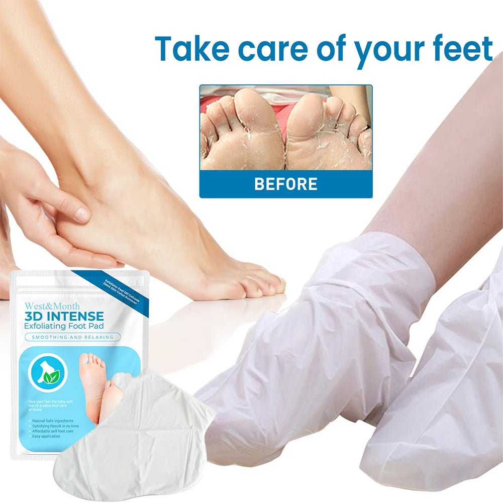 1 Pair Exfoliating Moisture Feet Mask Pedicure Cuticles Peel Off Dead Skin Remover Foot Care by Anti Spier