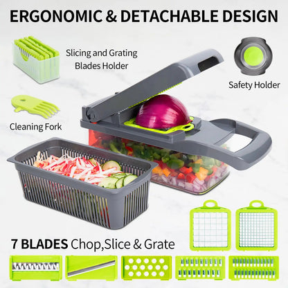 10 in 1 Multifunctional Cutter Shredder Slicer by Anti Spier