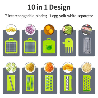 10 in 1 Multifunctional Cutter Shredder Slicer by Anti Spier