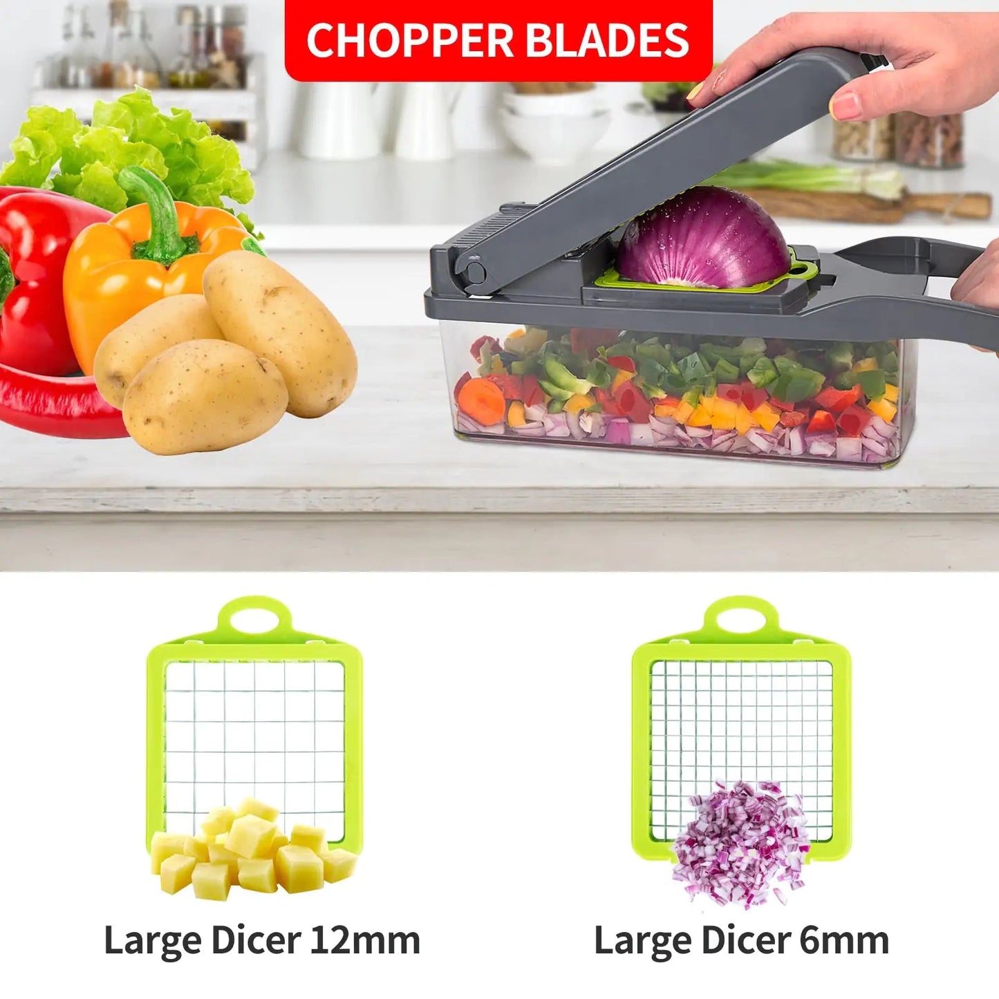 10 in 1 Multifunctional Cutter Shredder Slicer by Anti Spier