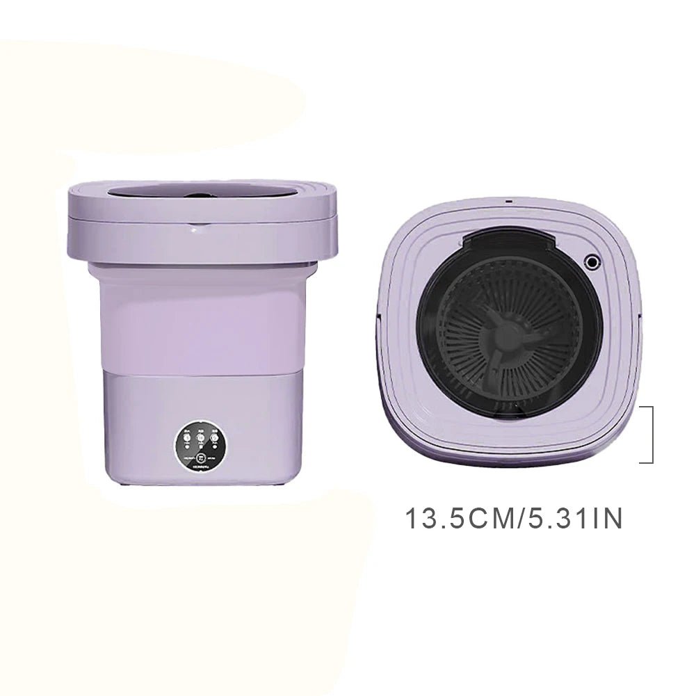 10 L Portable Washing Machine with Timer Folding Washing Machine Laundry Cleaning Washer for Apartment Laundry Camping RV Travel by Anti Spier
