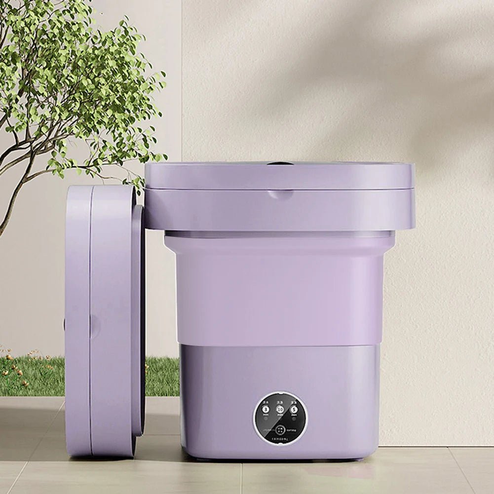 10 L Portable Washing Machine with Timer Folding Washing Machine Laundry Cleaning Washer for Apartment Laundry Camping RV Travel by Anti Spier