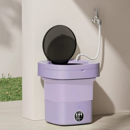 10 L Portable Washing Machine with Timer Folding Washing Machine Laundry Cleaning Washer for Apartment Laundry Camping RV Travel by Anti Spier