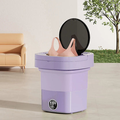10 L Portable Washing Machine with Timer Folding Washing Machine Laundry Cleaning Washer for Apartment Laundry Camping RV Travel by Anti Spier