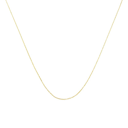 10K Gold 0.5 mm Slender & Dainty Fine Rope Chain Necklace by Anti Spier