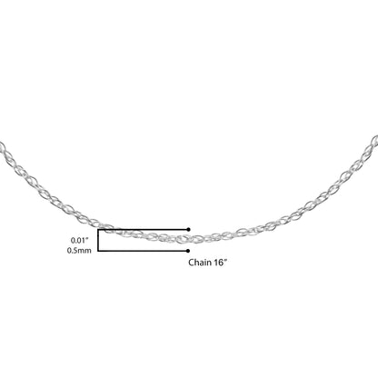 10K Gold 0.5 mm Slender & Dainty Fine Rope Chain Necklace by Anti Spier