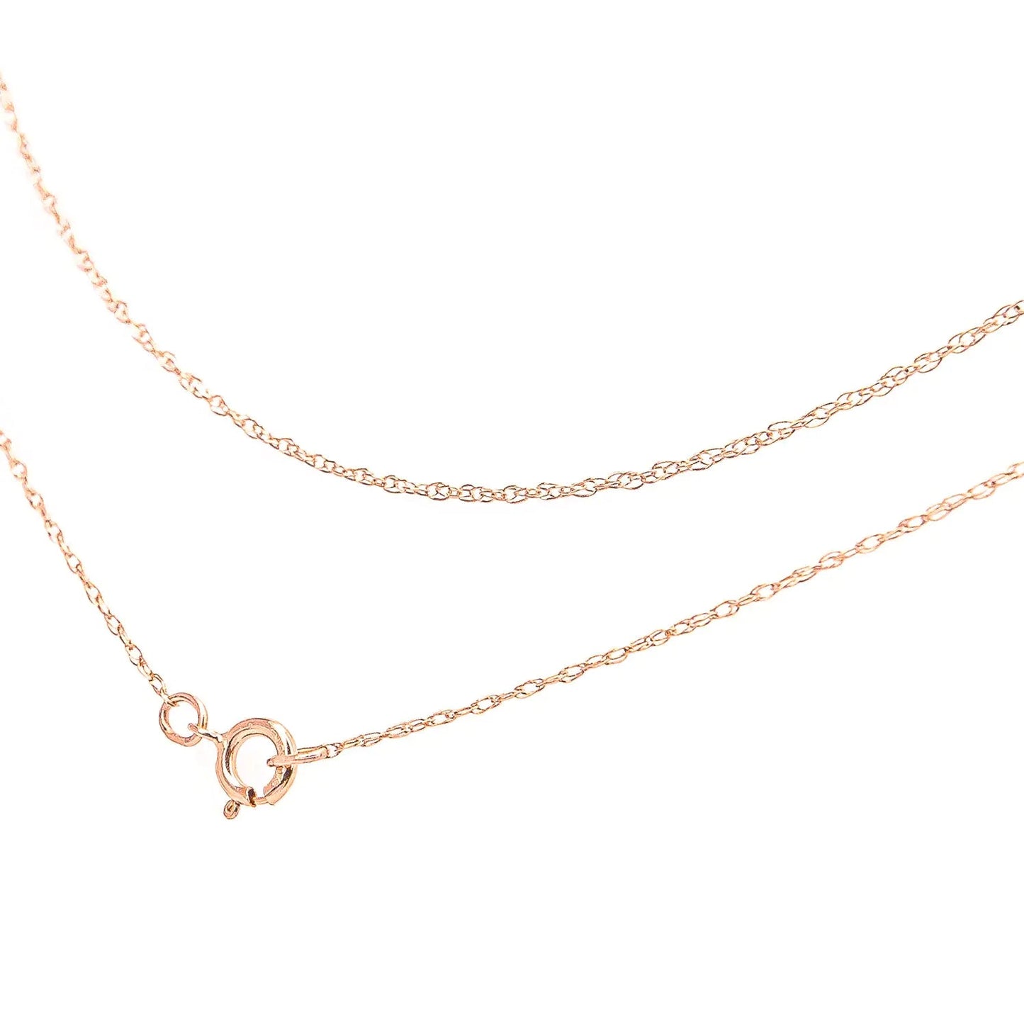 10K Gold 0.5 mm Slender & Dainty Fine Rope Chain Necklace by Anti Spier