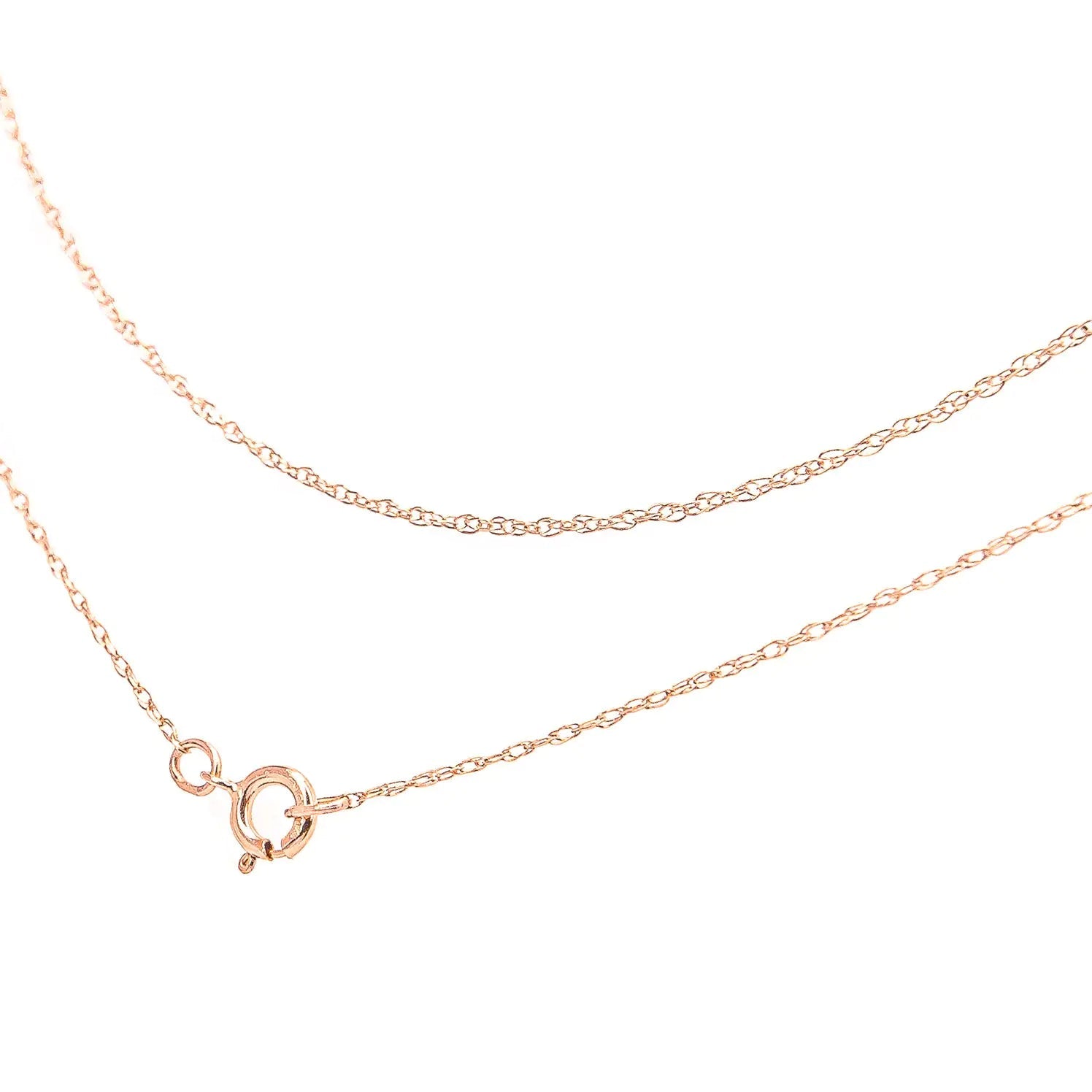 10K Gold 0.5 mm Slender & Dainty Fine Rope Chain Necklace by Anti Spier