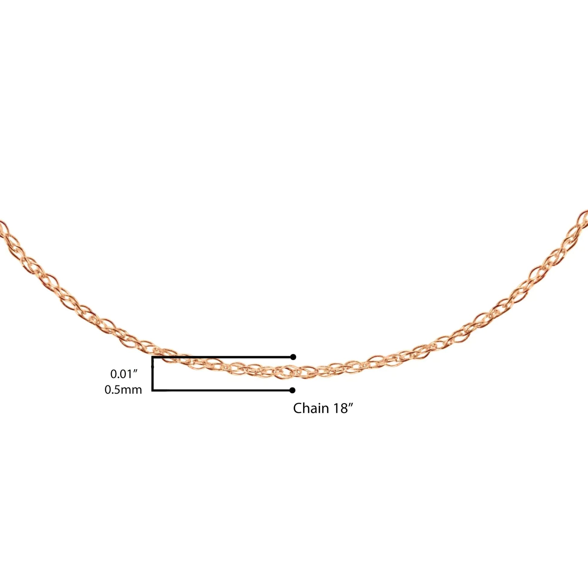 10K Gold 0.5 mm Slender & Dainty Fine Rope Chain Necklace by Anti Spier