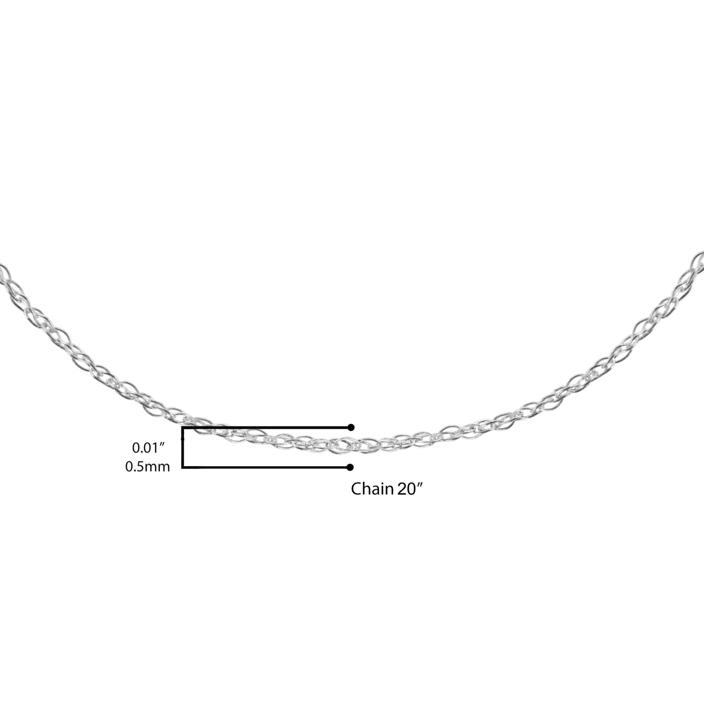 10K Gold 0.5 mm Slender & Dainty Fine Rope Chain Necklace by Anti Spier