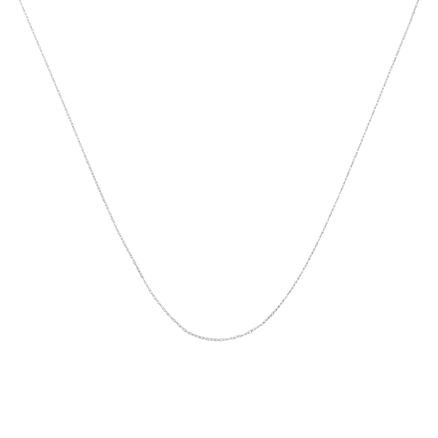 10K Gold 0.5 mm Slender & Dainty Fine Rope Chain Necklace by Anti Spier